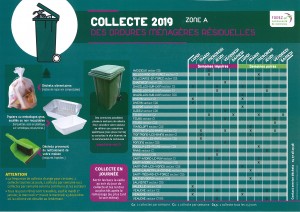 CALENDRIER COLLECTE 2019 ORDURES MENAGERES