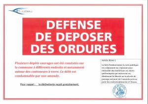 defense deposer ordures